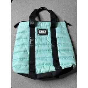 JUSTICE CHEER TOTE BAG/BACKPACK AQUAMARINE FIERCE BRAVE AMAZING